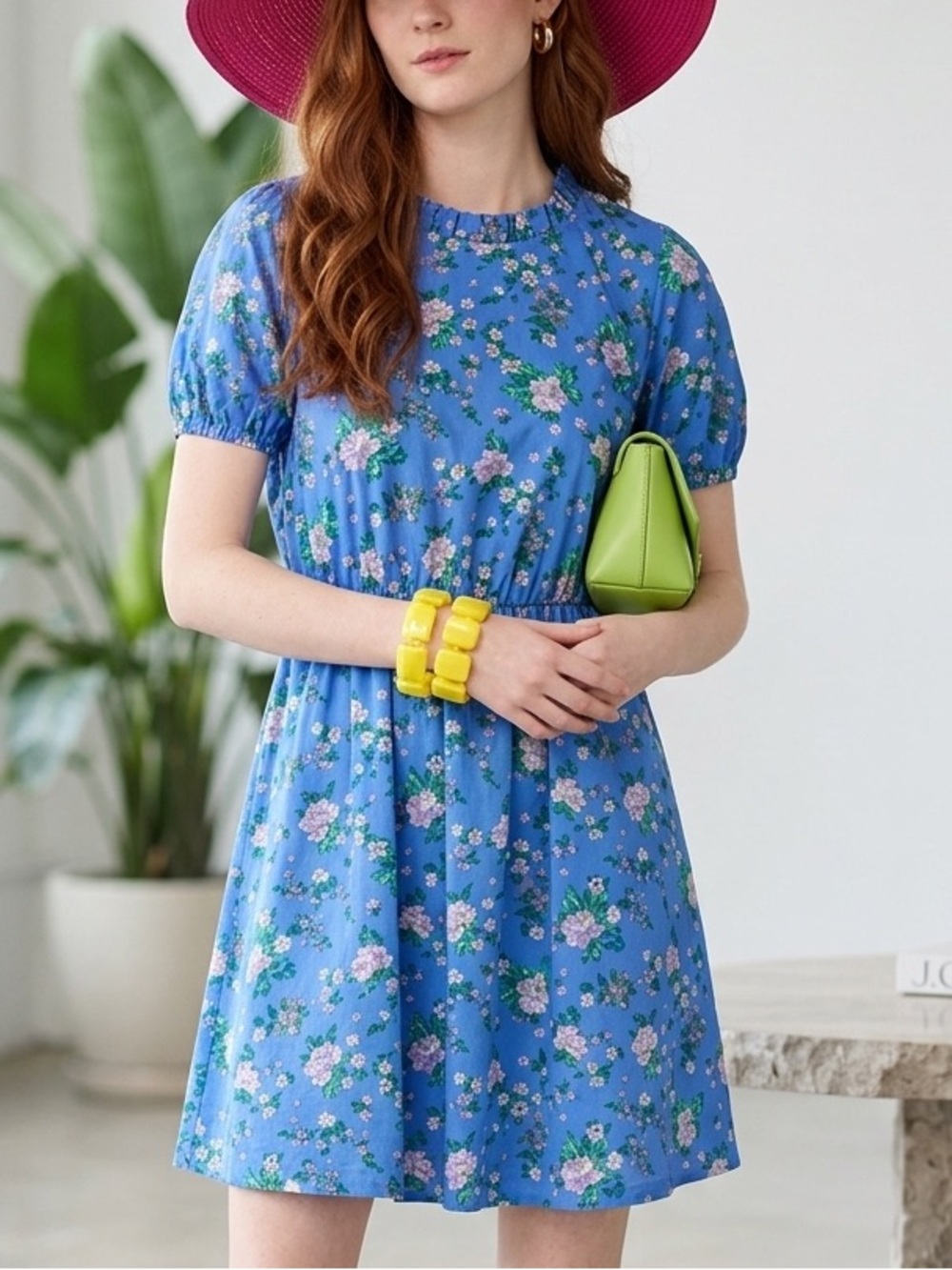 J. Crew Blue Floral Dress
